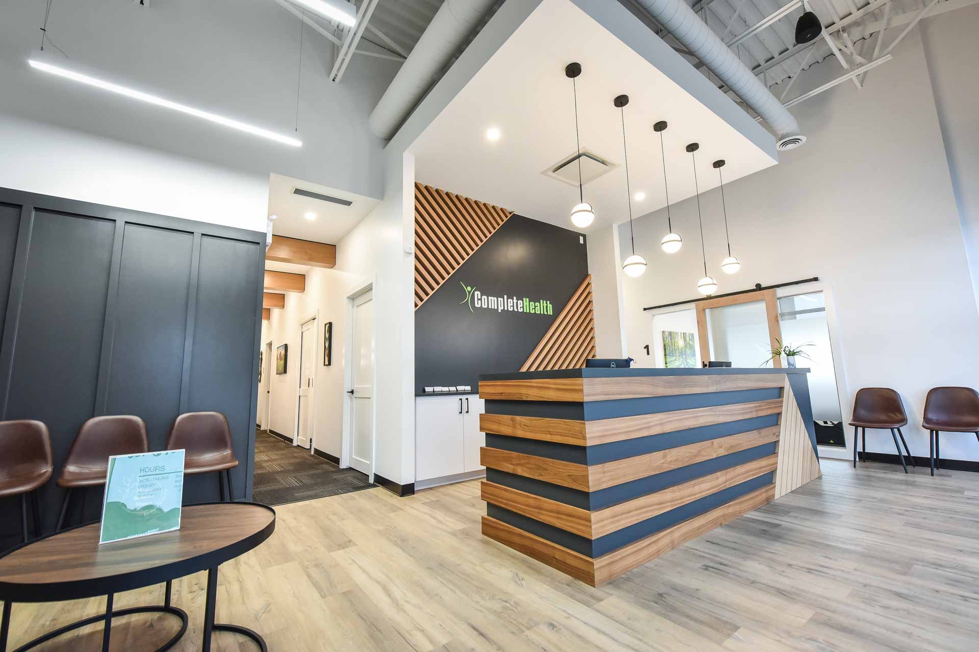Warm & Welcoming Reception Area | Complete Health | Chiropractic & Wellness Clinic | SW Calgary